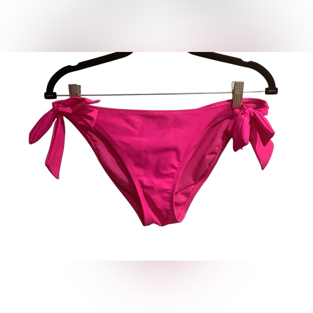 ABS by Allen Schwartz Pink Bikini Bottom with Side Ties Size 10, NWOT
